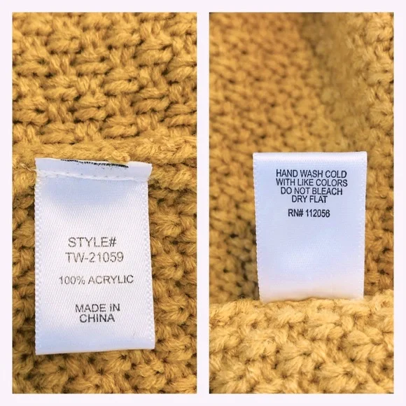 NWT Mustard Cableknit Turtleneck Sweater - Picture 12 of 14